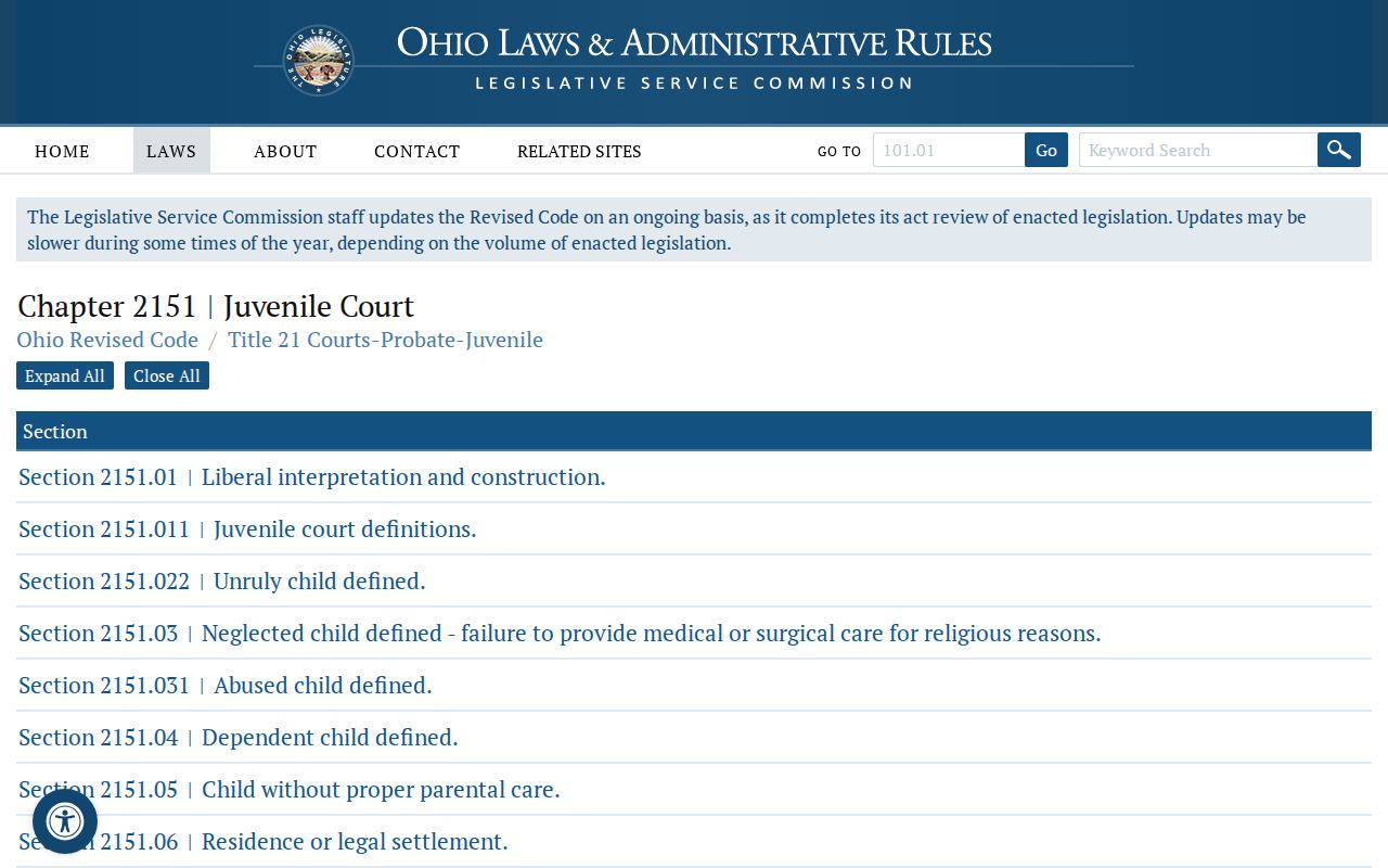 Richland County criminal docket juvenile record access law