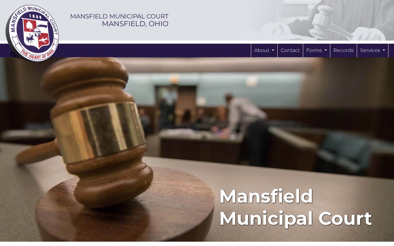 Mansfield court docket Municipal Court record access page