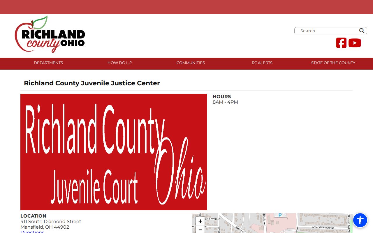 Richland County court docket Juvenile Justice Center official location