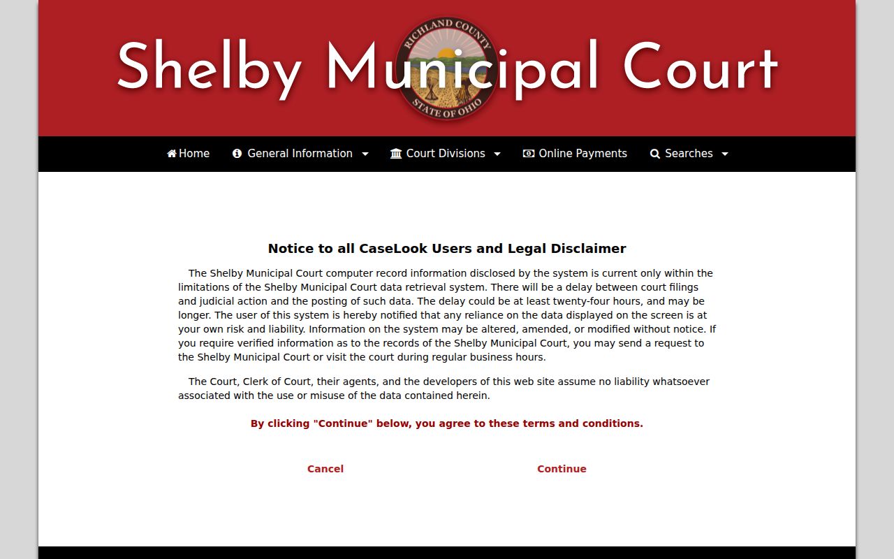 Shelby court docket Daily Docket hearing schedule page